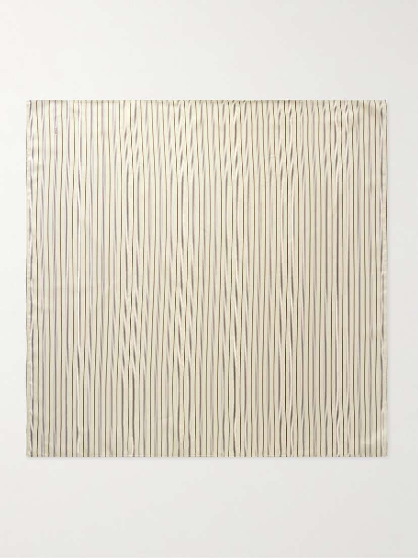 TOTEME Signature Striped Silk-twill Scarf