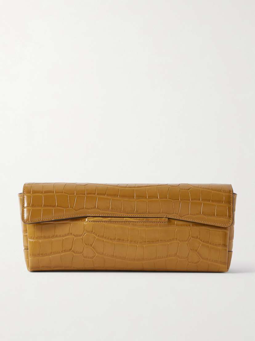 TOTEME Croc-effect Leather Clutch