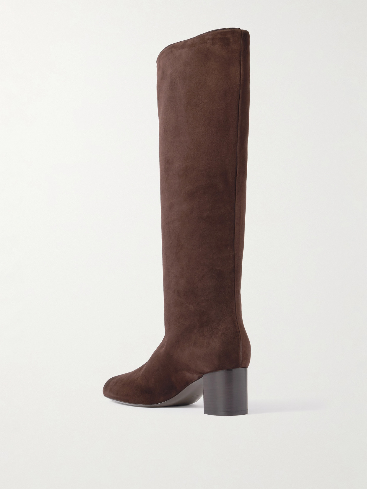 Totême Downtown Suede Boots In Animal Print