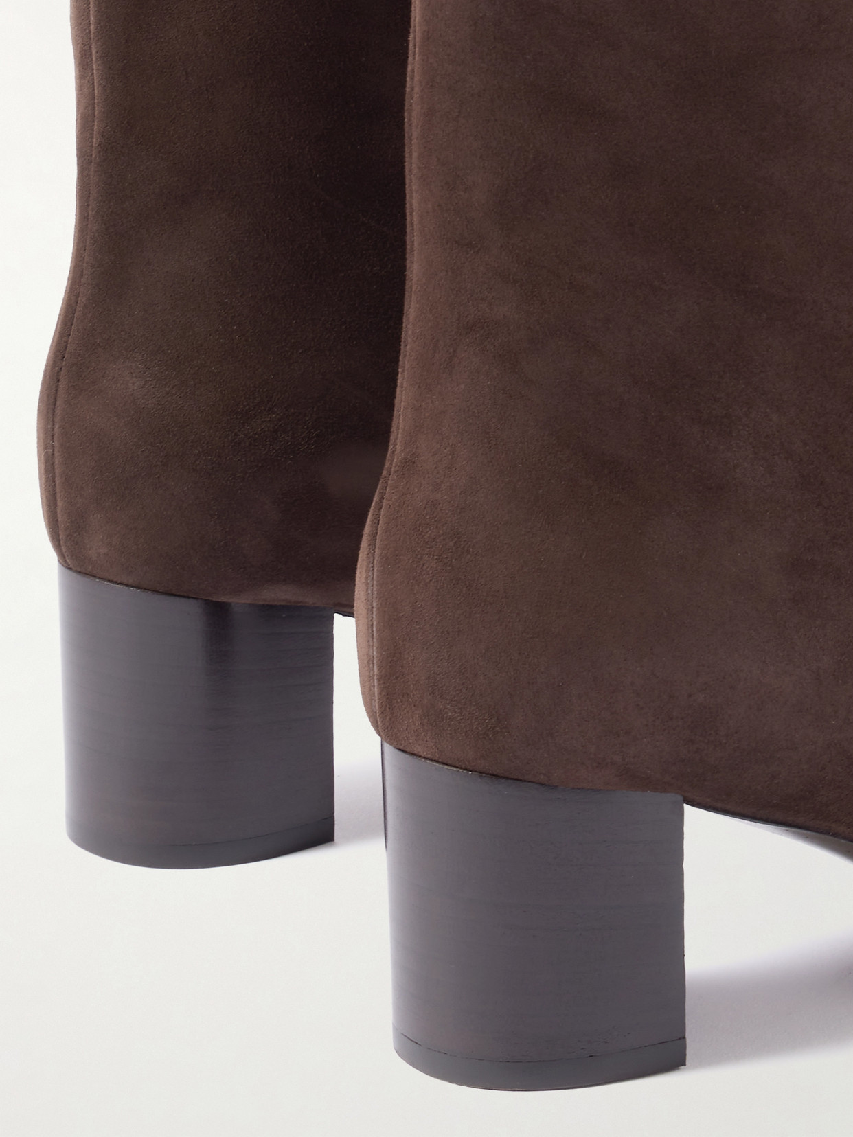 Totême Downtown Suede Boots In Animal Print