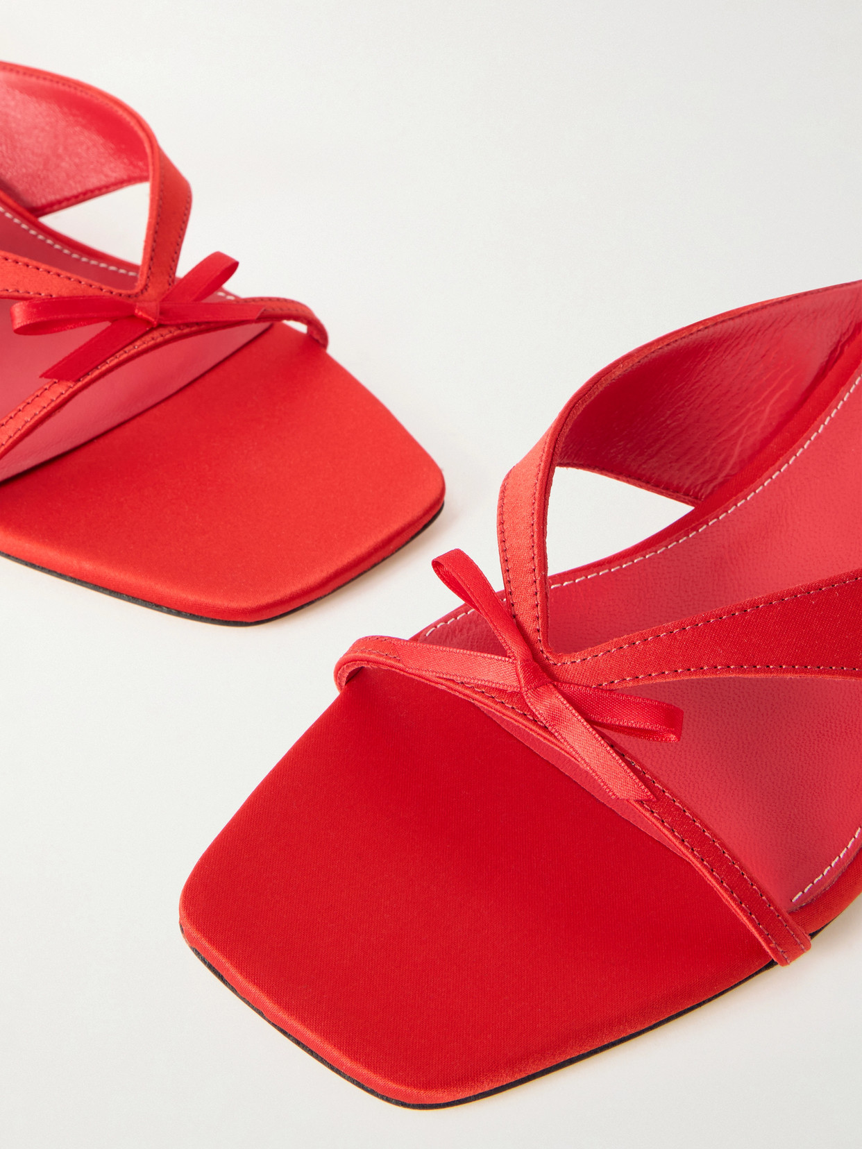 Bow-Embellished Mules