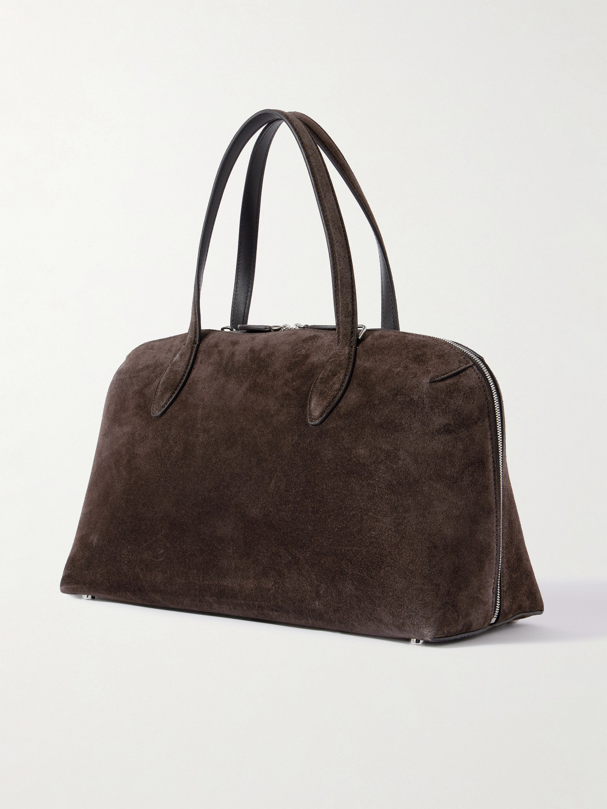 Totême Day Medium Suede Tote In Brown