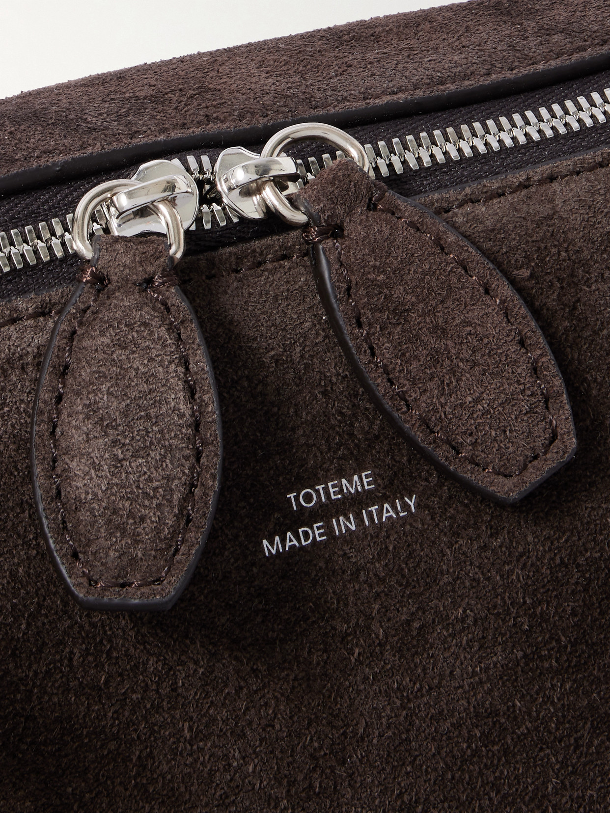 Totême Day Medium Suede Tote In Brown