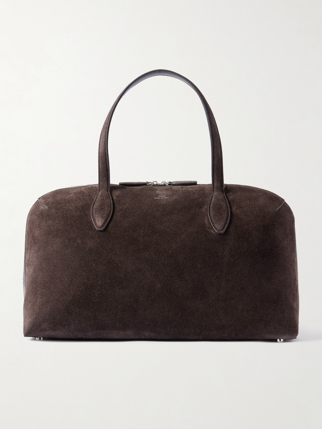 Totême Day Medium Suede Tote In Brown
