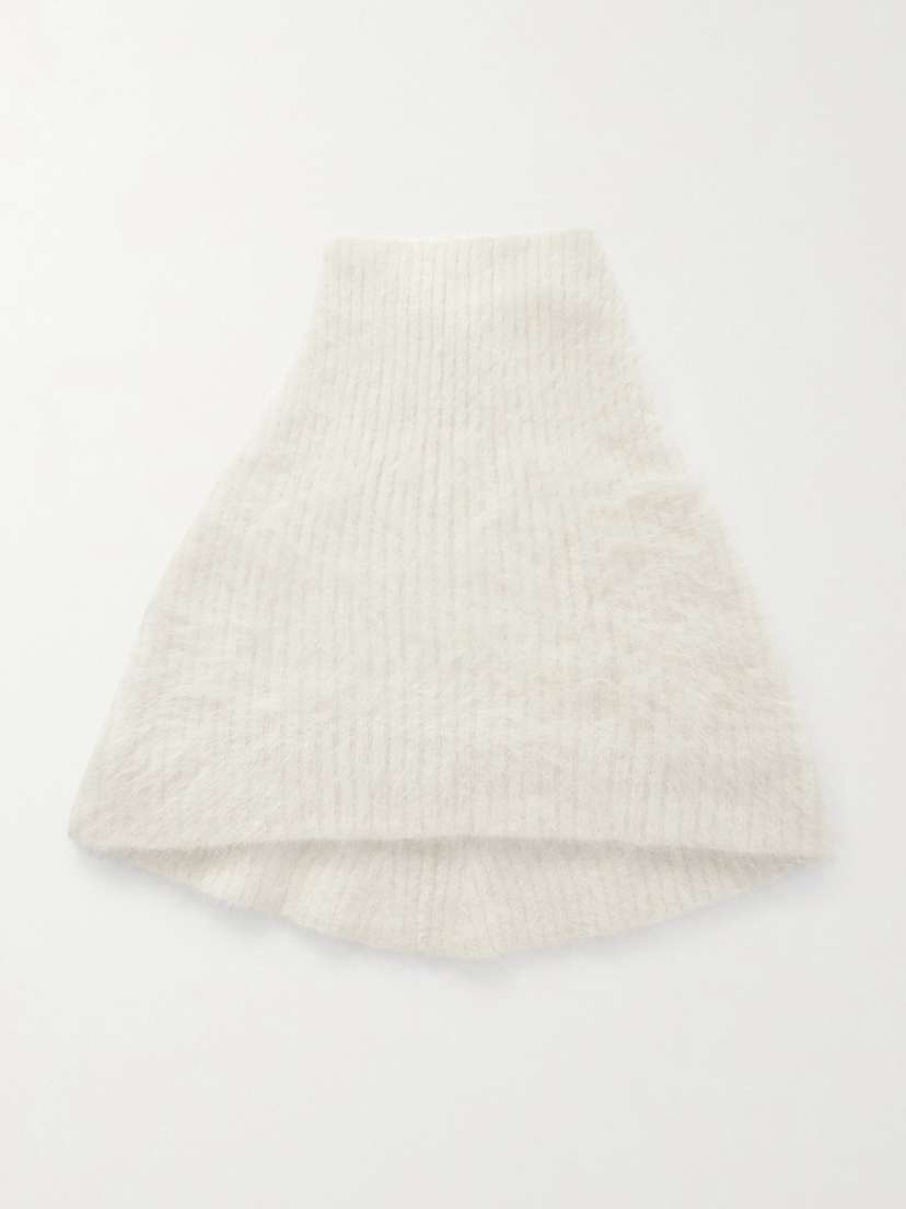 Toteme — Ribbed alpaca-blend neck warmer
