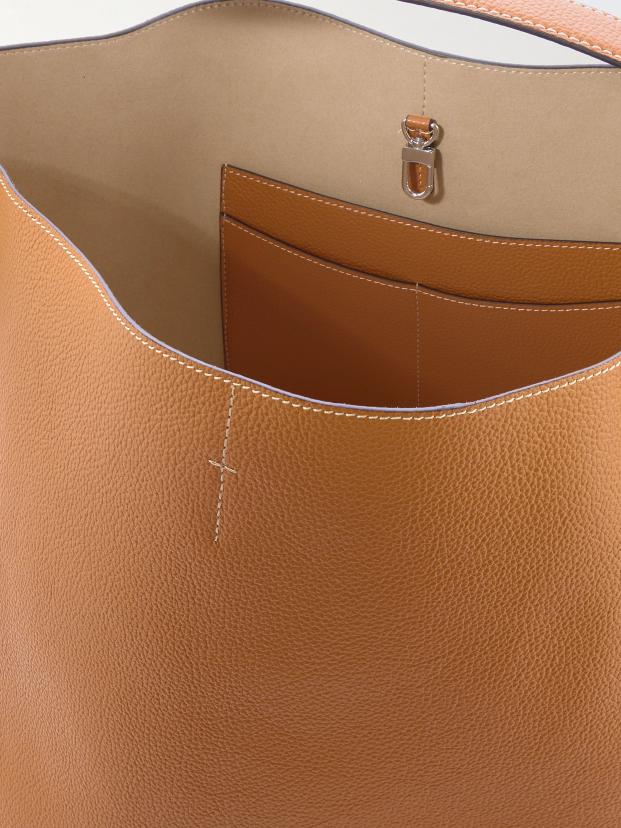 Totême Textured-leather Tote In Brown