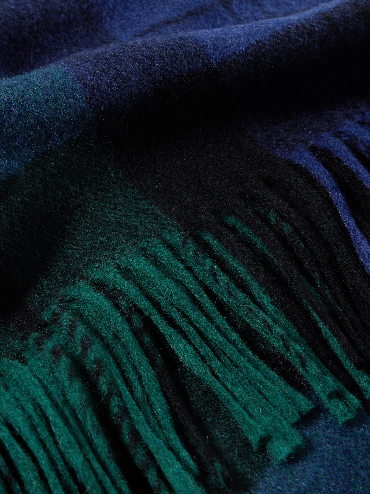 Totême Checked Cashmere And Wool-blend Scarf In Multi