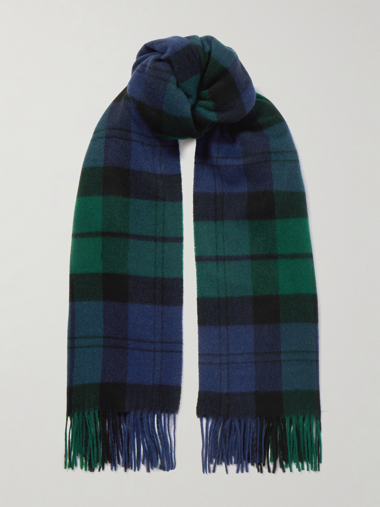 Totême Checked Cashmere And Wool-blend Scarf In Multi