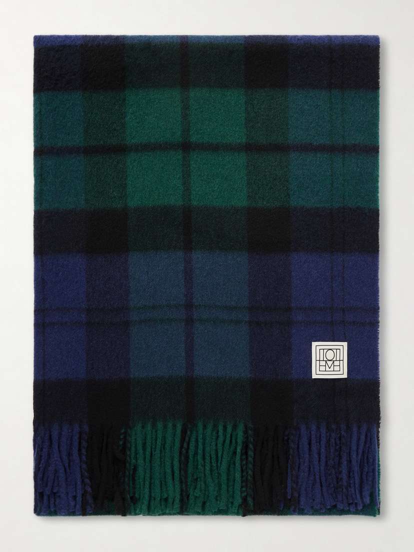 TOTEME Checked Cashmere And Wool-blend Scarf