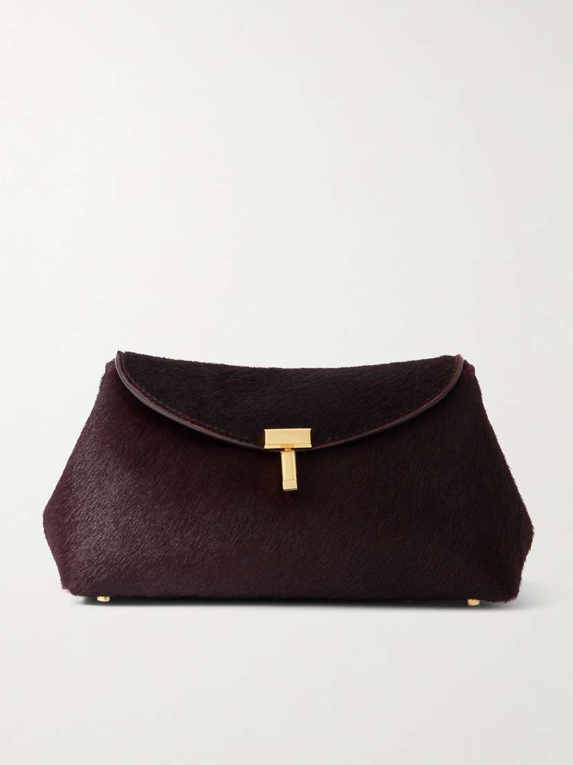 TOTEME T-lock Mini Calf Hair Clutch