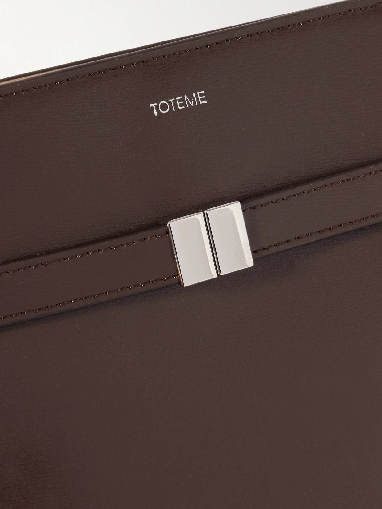 Totême Leather Shoulder Bag In Brown