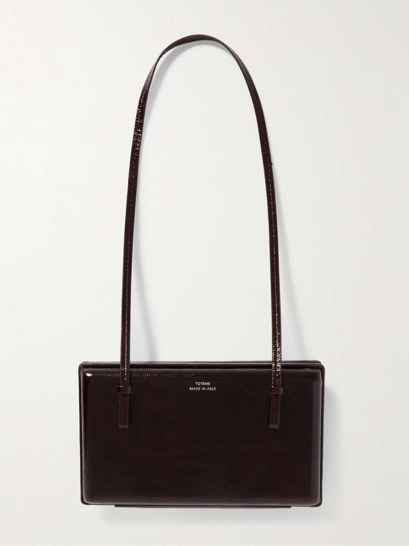 TOTEME Cocktail Naplack Patent-leather Shoulder Bag