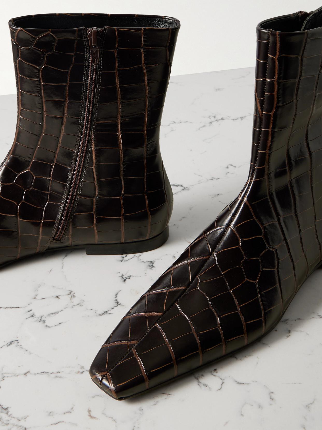 Totême Croc-effect Leather Chelsea Boots In Multi