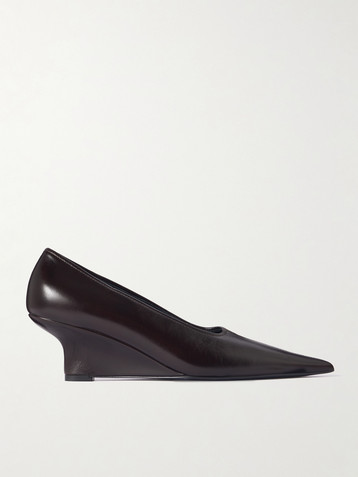 TOTEME Leather wedge pumps