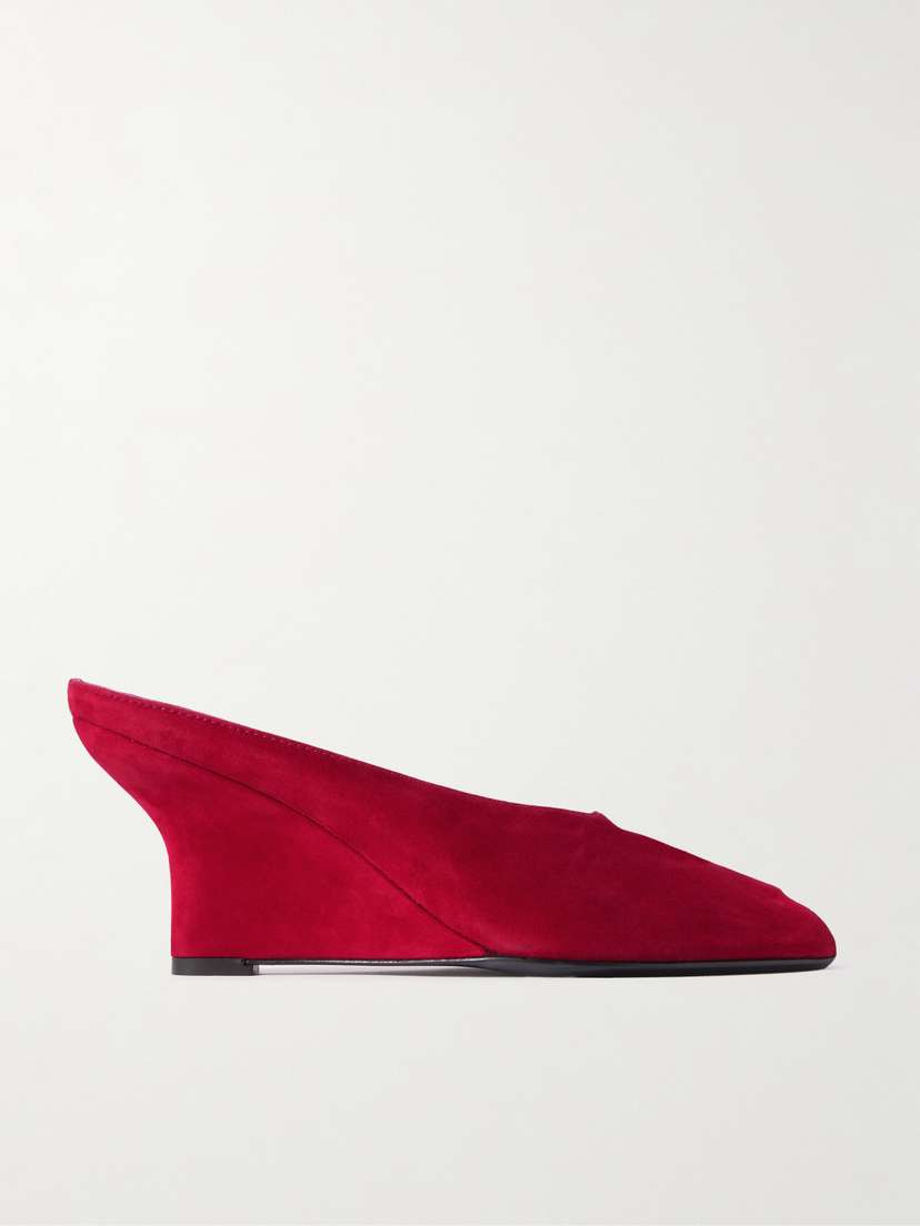 Toteme — Velvet wedge mules