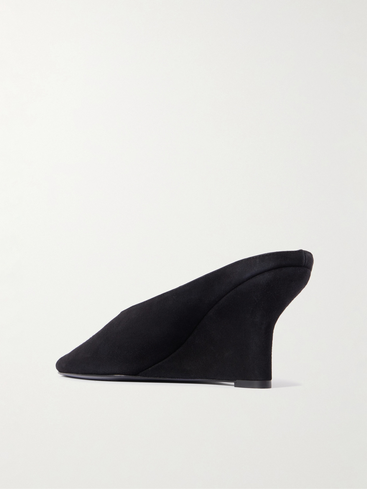 Totême Velvet Wedge Mules In Black