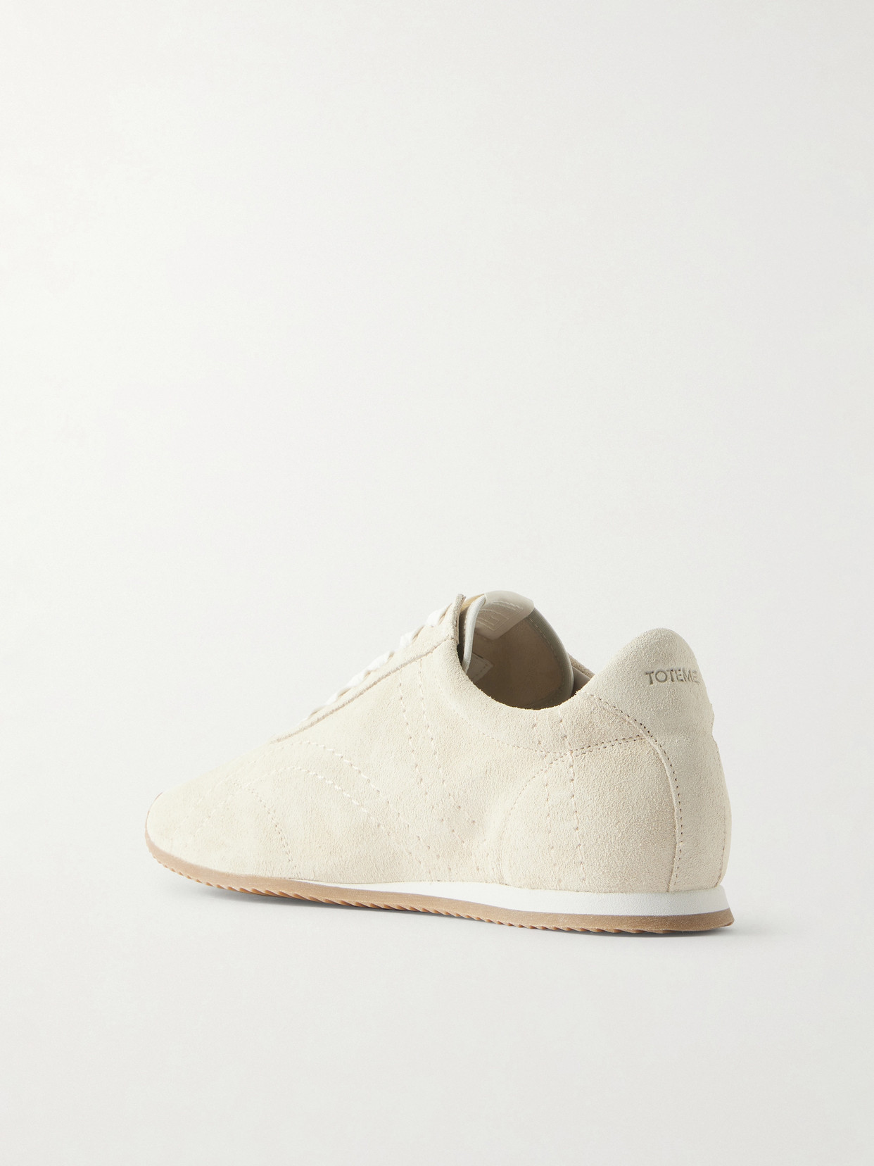 Totême Flex Suede Sneakers Stone In Multi