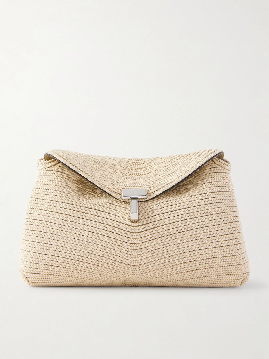 T-Lock mini woven clutch
