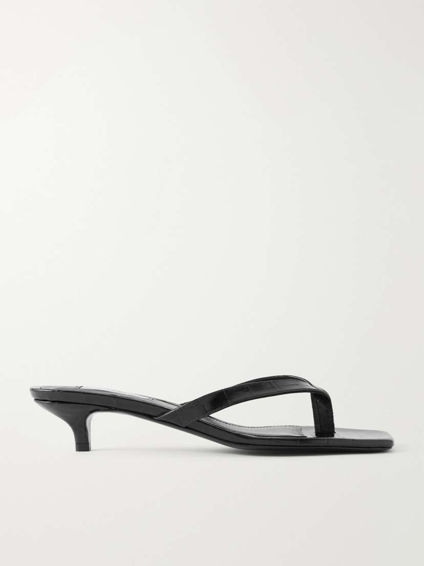 TOTEME Croc-effect Leather Sandals