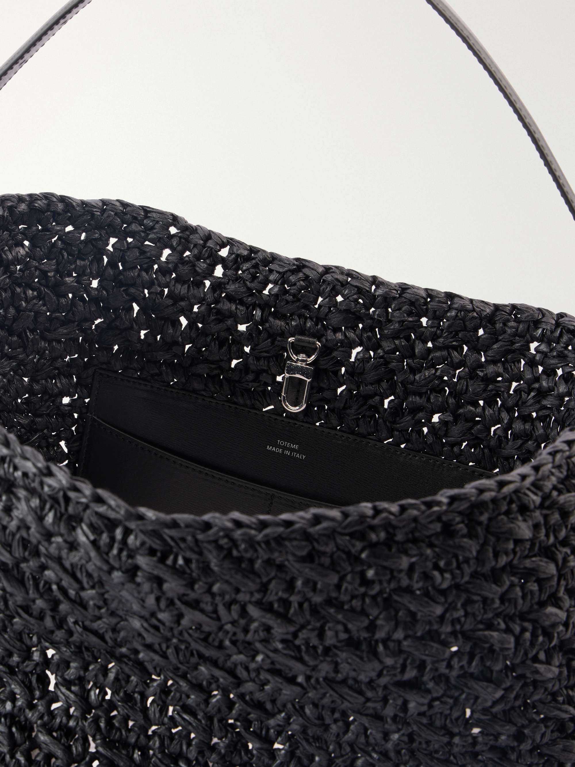 TOTEME Belted raffia tote | NET-A-PORTER