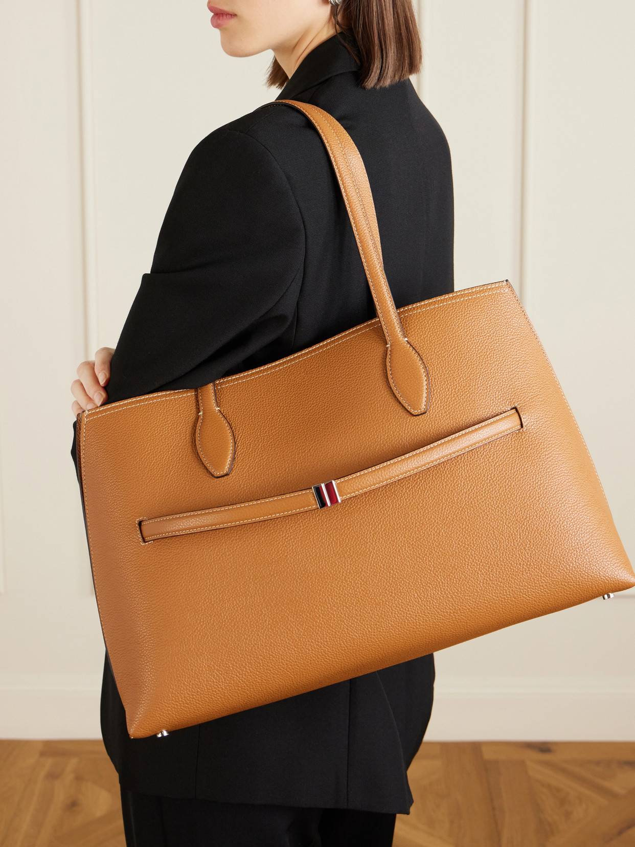 Lounge Large Textured-Leather Tote