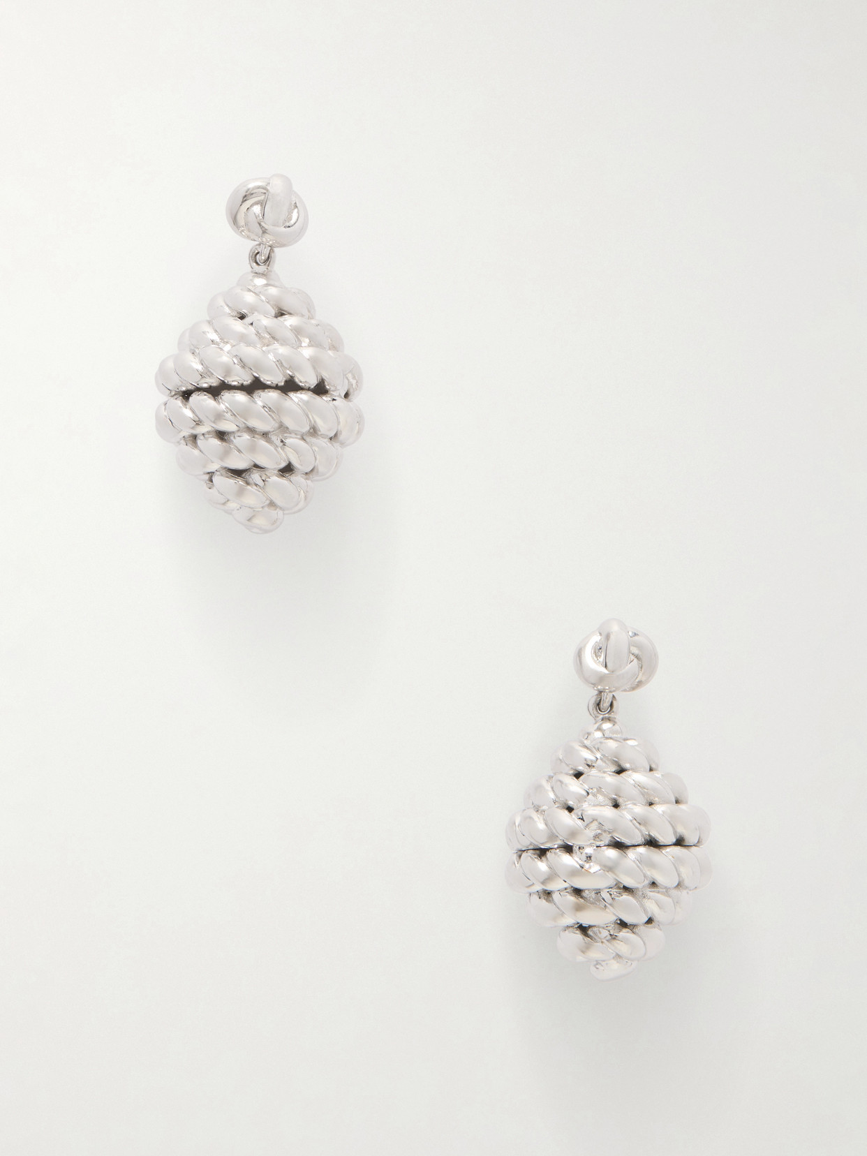 Totême Rope Drop Earrings In Silver