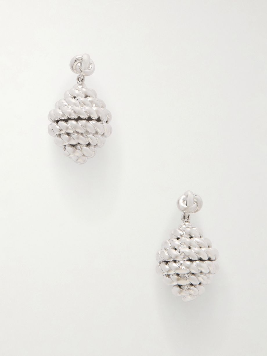 Rope gold-plated earrings