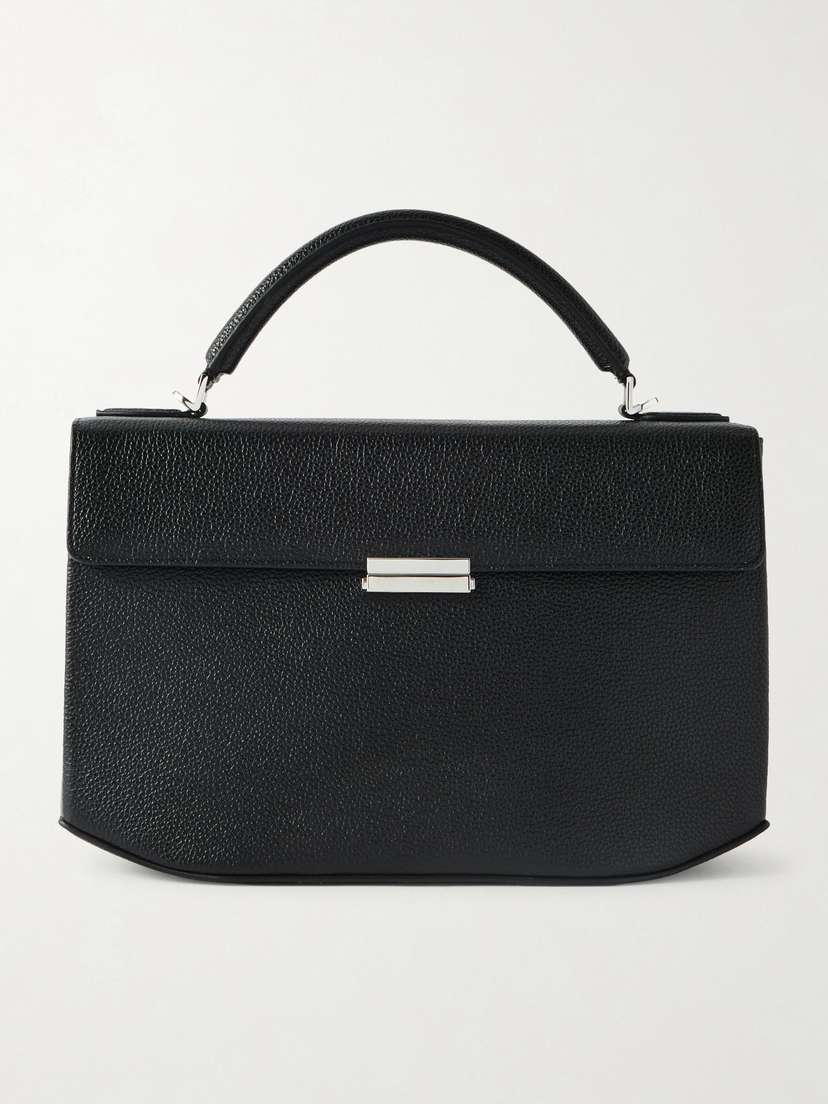 Toteme Clip textured-leather top-handle bag