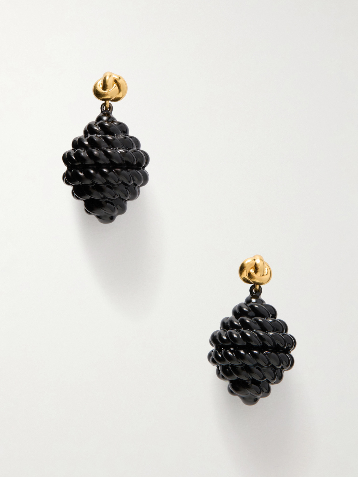 Totême Rope Drop Earrings In Black