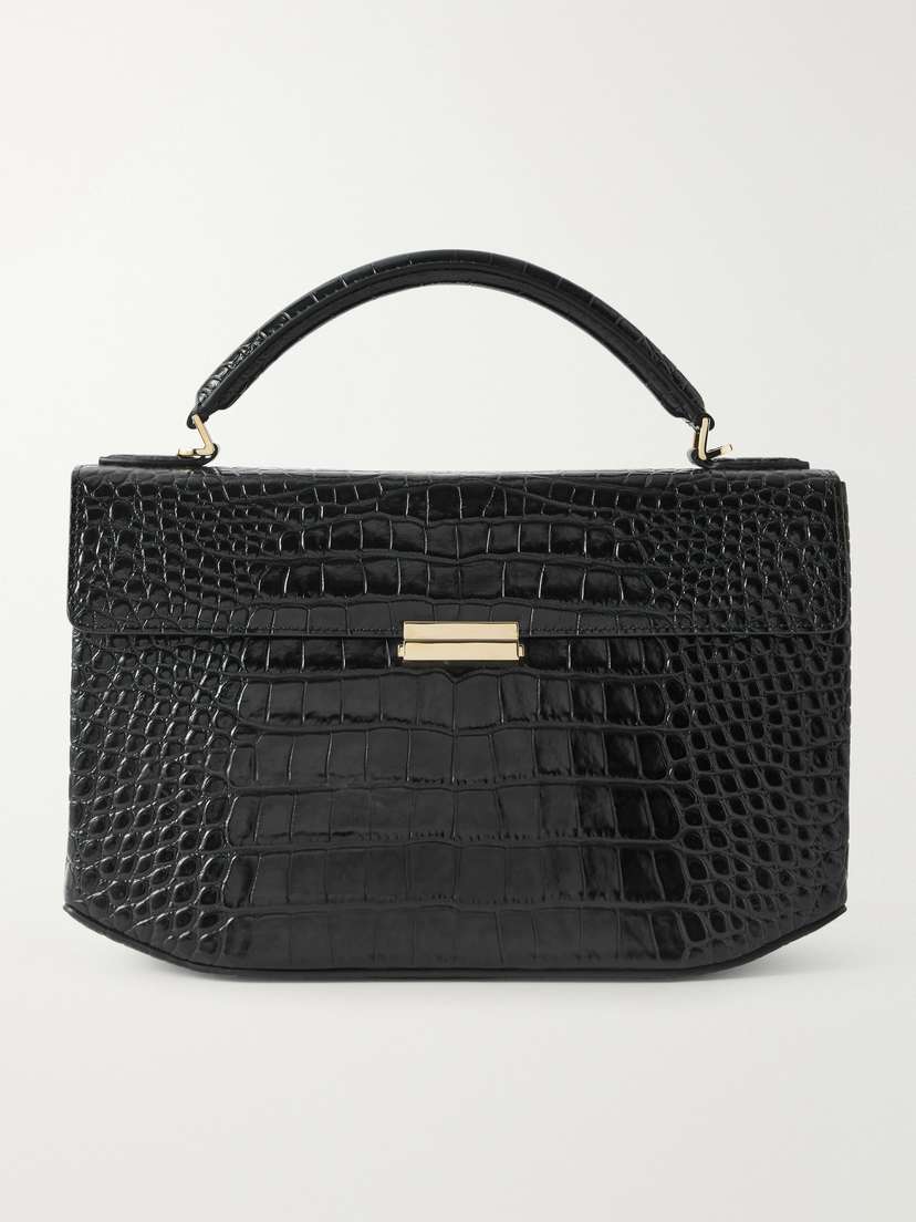 TOTEME Clip Croc-effect Leather Shoulder Bag