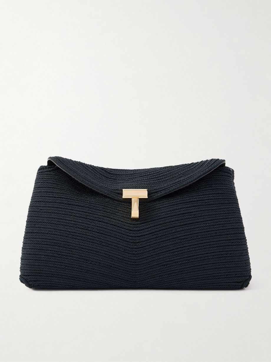 T-Lock mini woven clutch