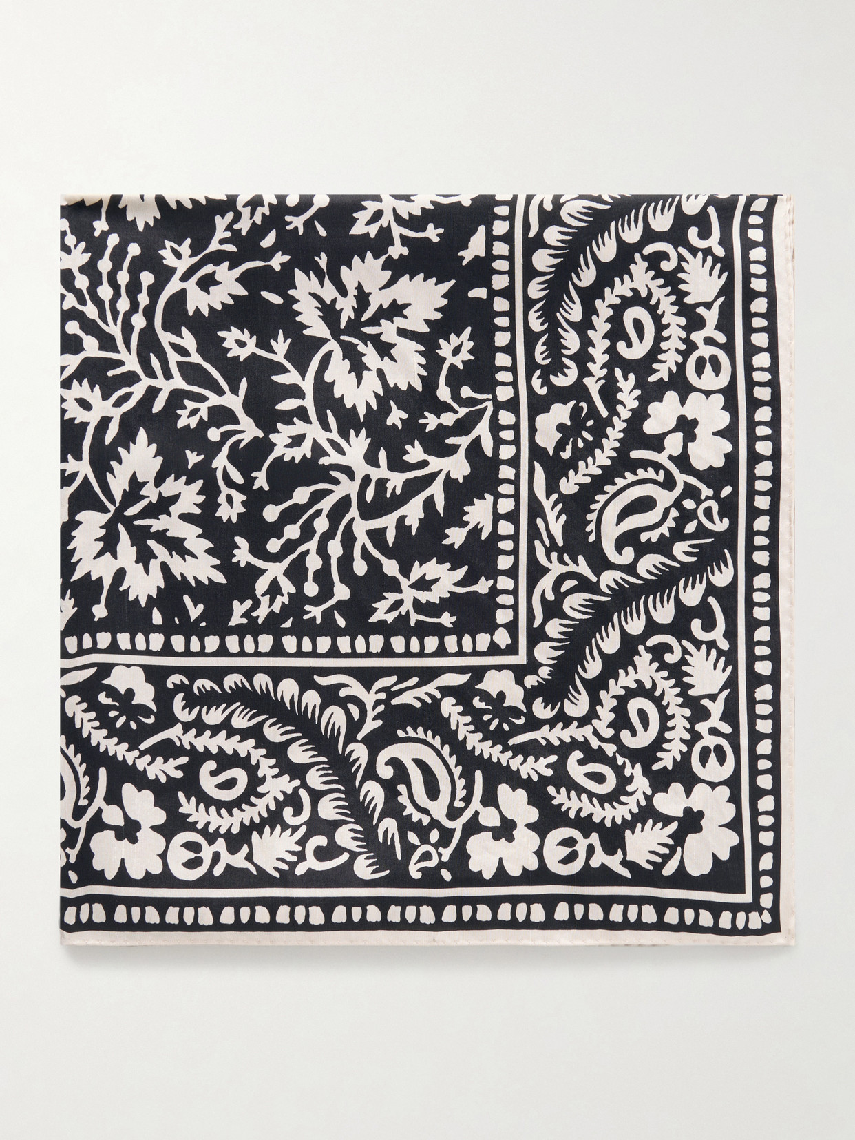 Totême Hankie Printed Silk-voile Scarf