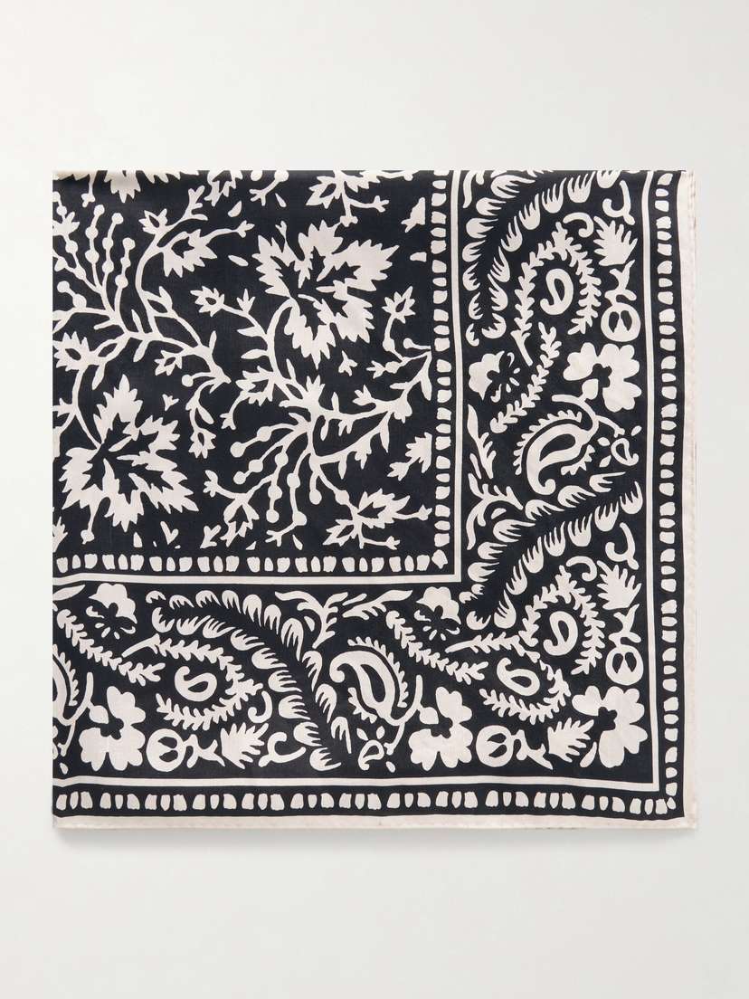 TOTEME Hankie Printed Silk-voile Scarf