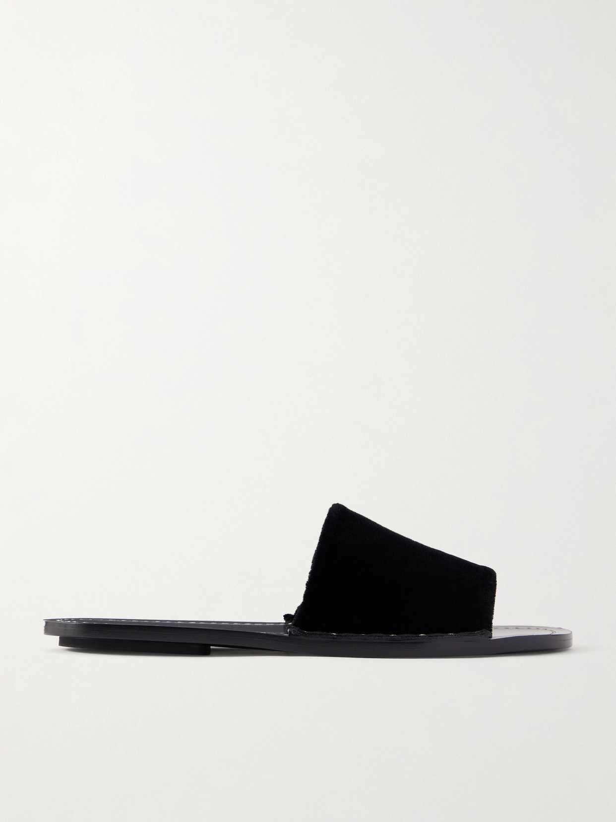 Totême Studded Velvet Slides In Black