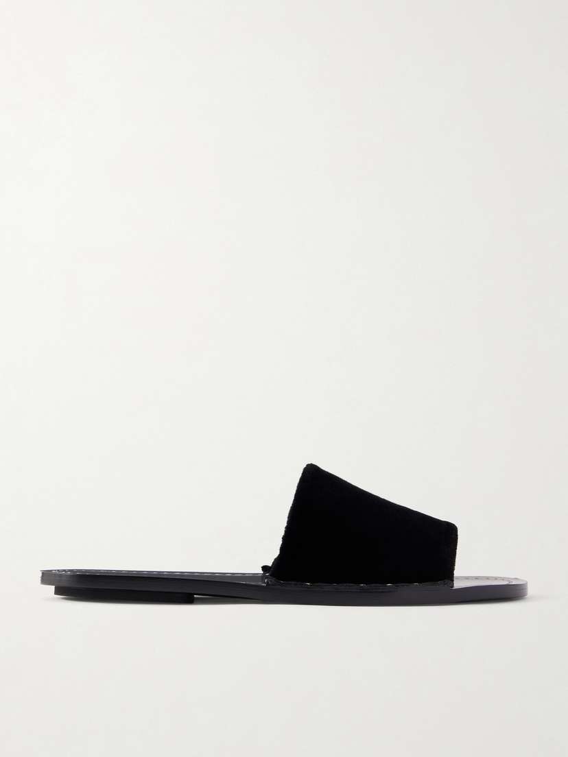 TOTEME Studded Velvet Slides