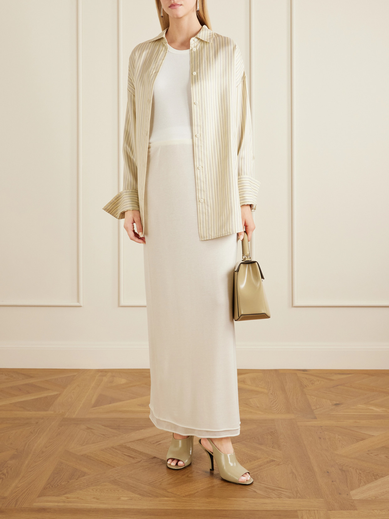 Glossed-Leather Sandals