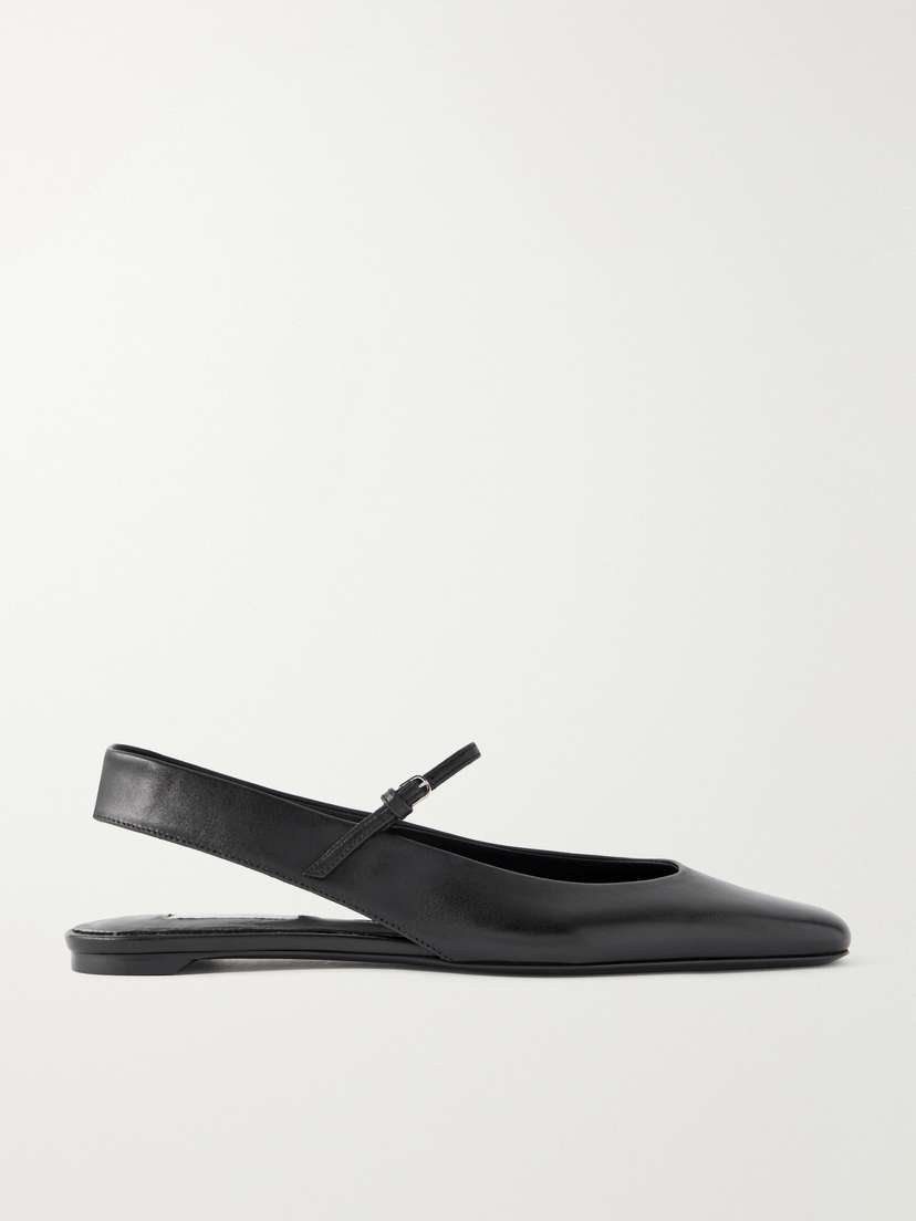 TOTEME Leather Mary Jane Slingback Ballet Flats