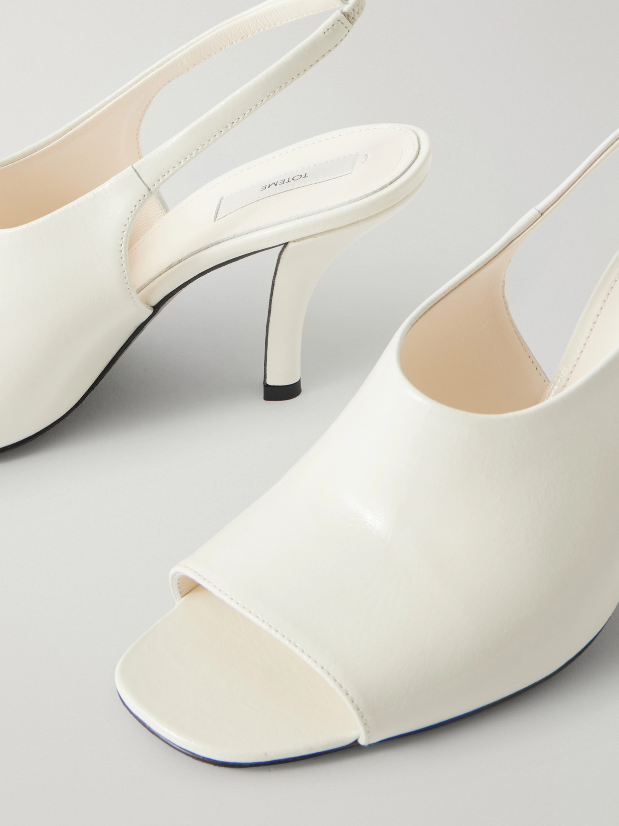 Totême Women White Slingback Heels, 7.5 Luxury Pumps & Heels For Women Darveys In White