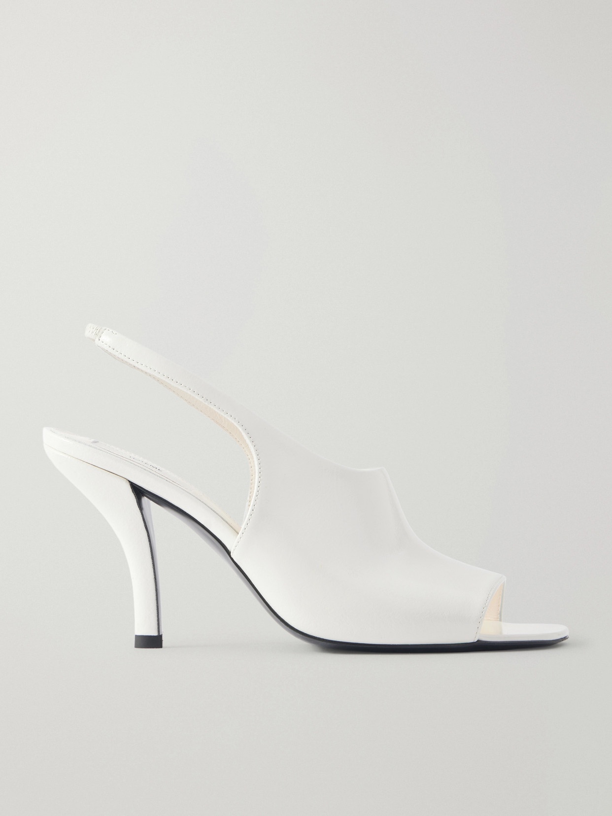 TOTÊME GLOSSED-LEATHER SLINGBACK SANDALS