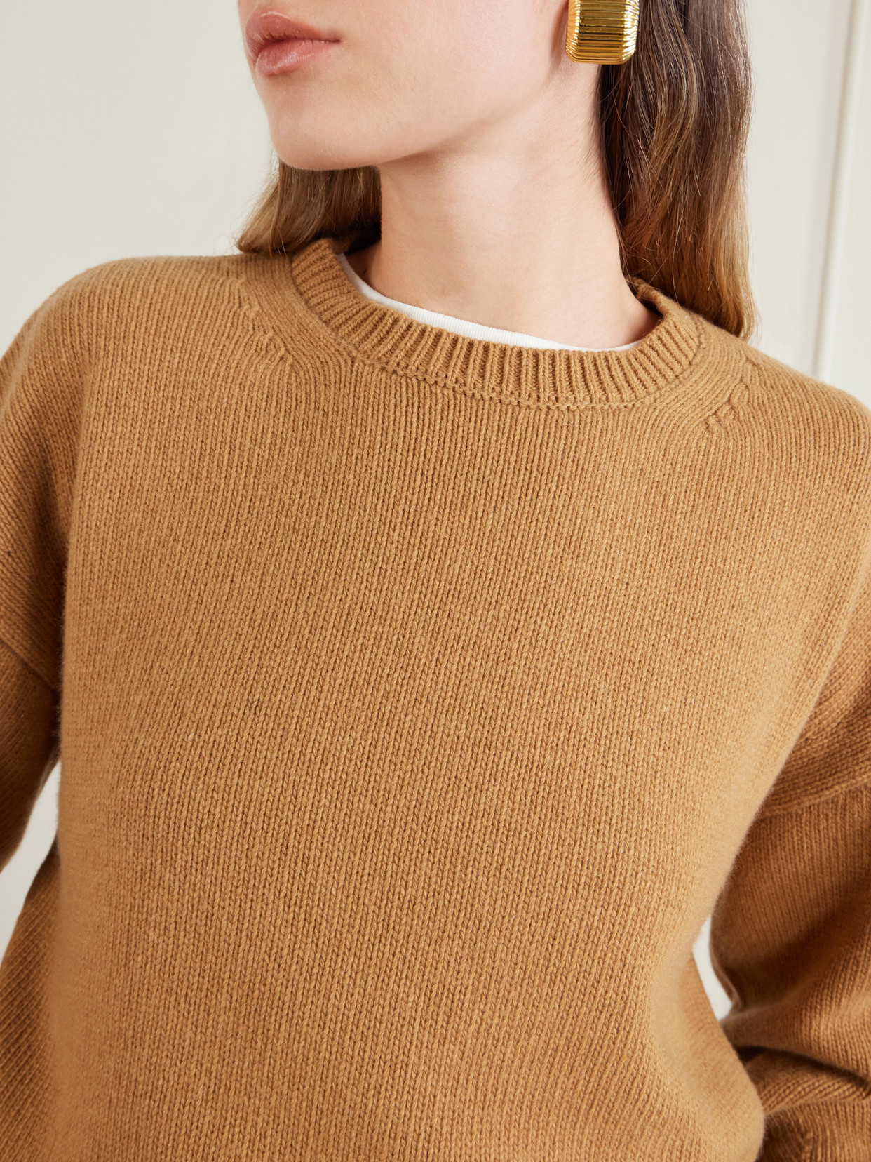 Another Tomorrow Recycled-cashmere And Wool-blend Sweater In Brown