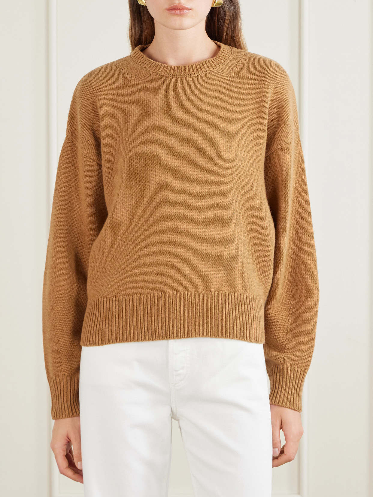 Another Tomorrow Recycled-cashmere And Wool-blend Sweater In Brown