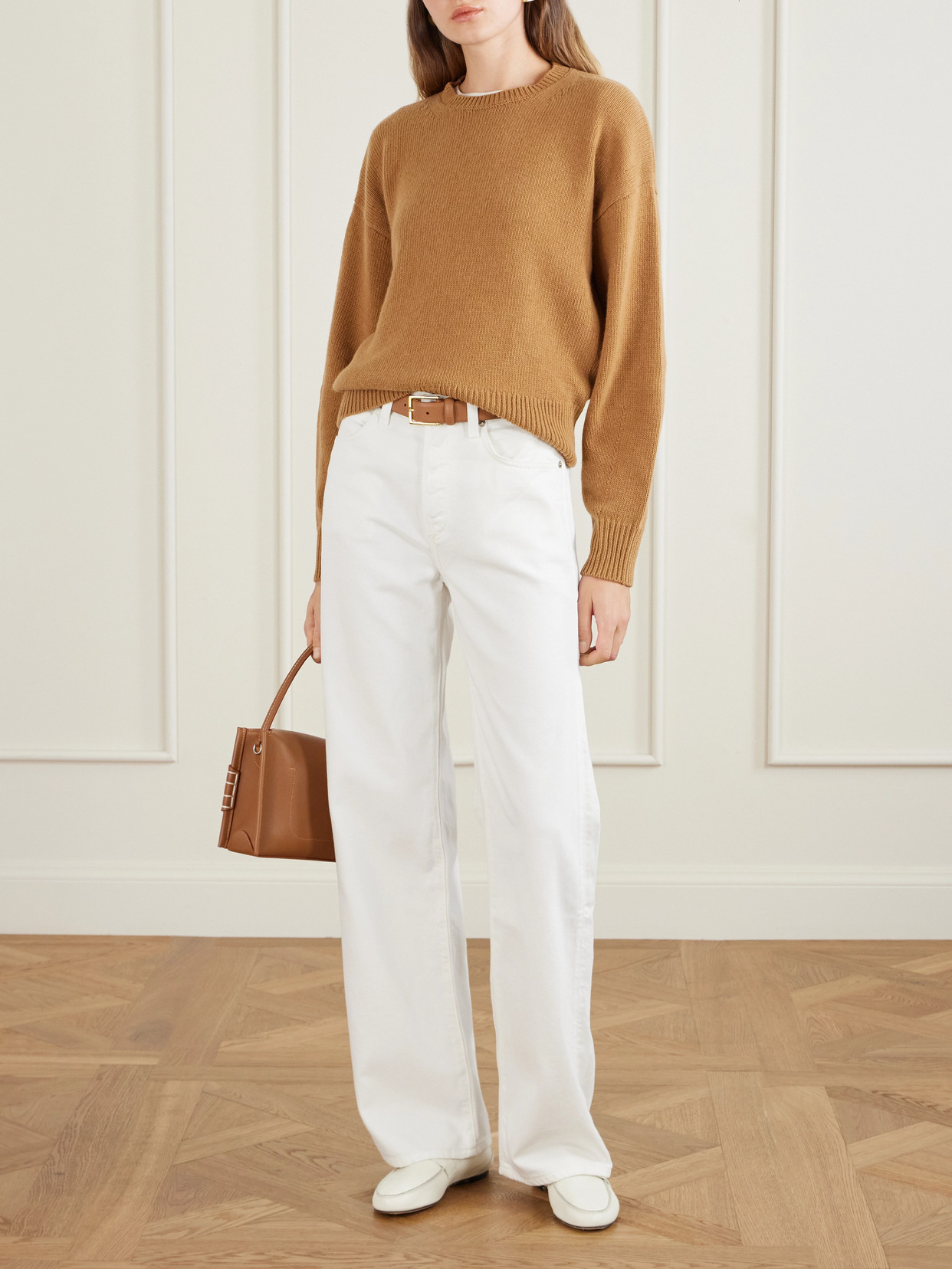 Another Tomorrow Recycled-cashmere And Wool-blend Sweater In Brown