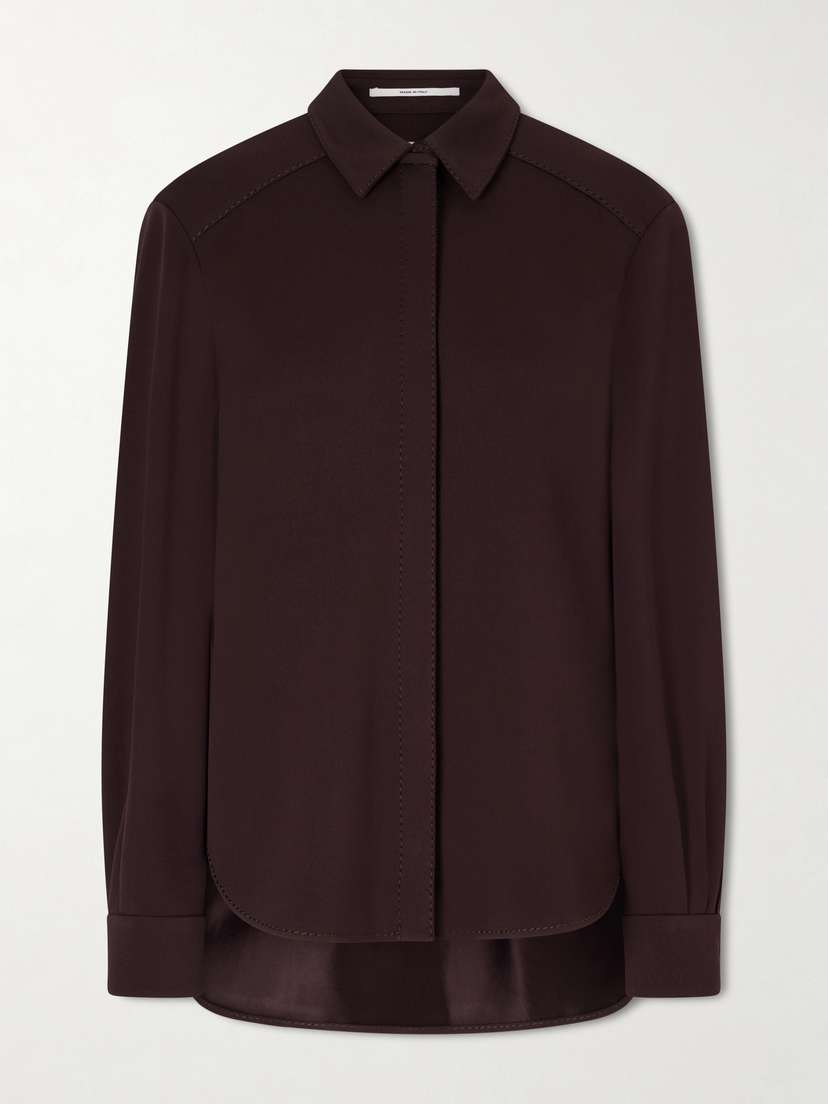 Another Tomorrow Stretch-jersey Blouse