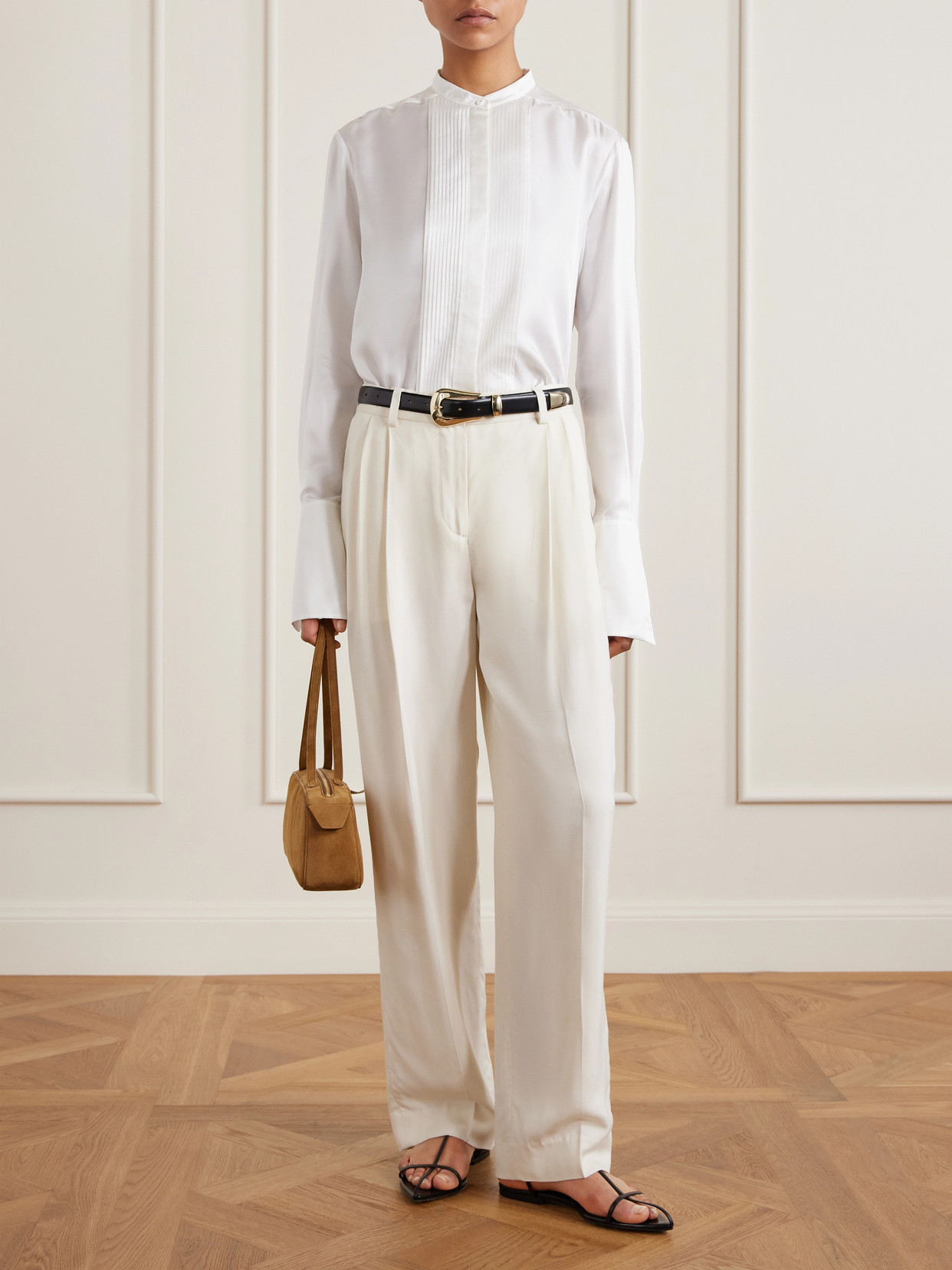 Tuxedo Silk-Twill Shirt
