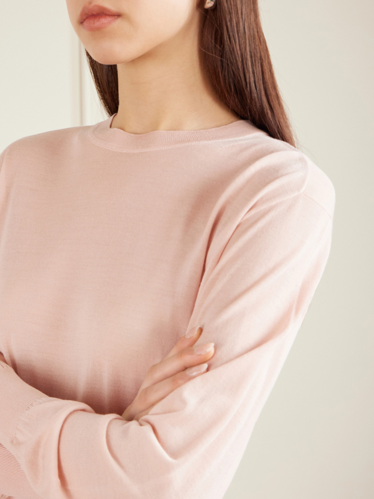 Another Tomorrow Merino Wool Sweater In Multi