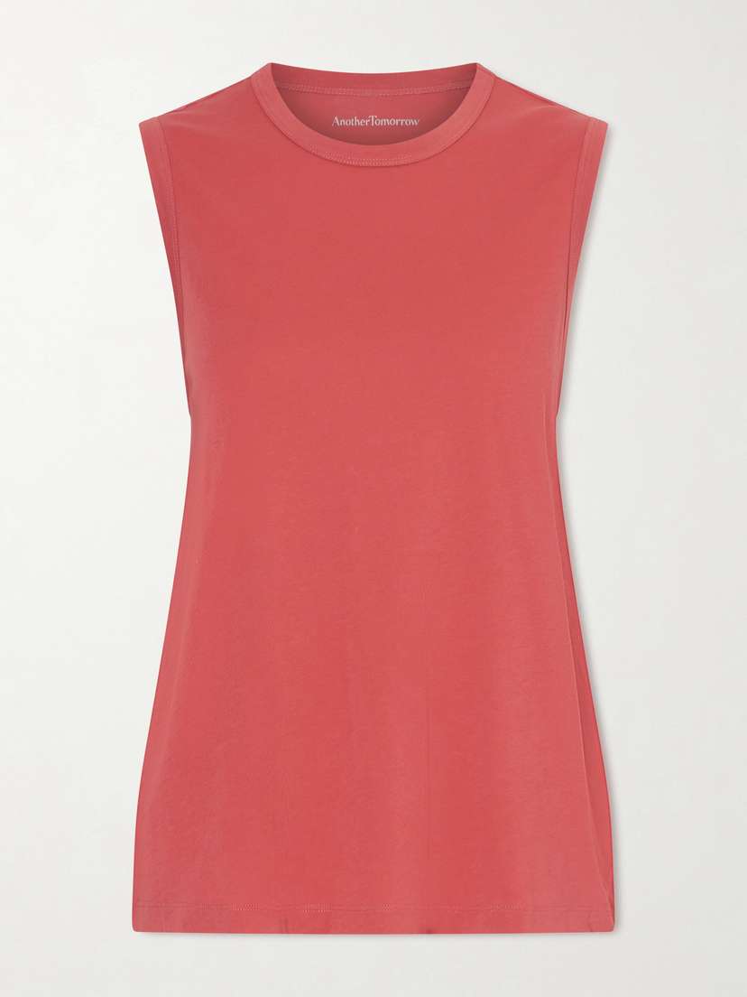 Another Tomorrow Organic Cotton-jersey Tank