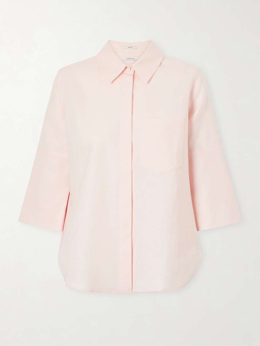 Another Tomorrow Linen-canvas Shirt