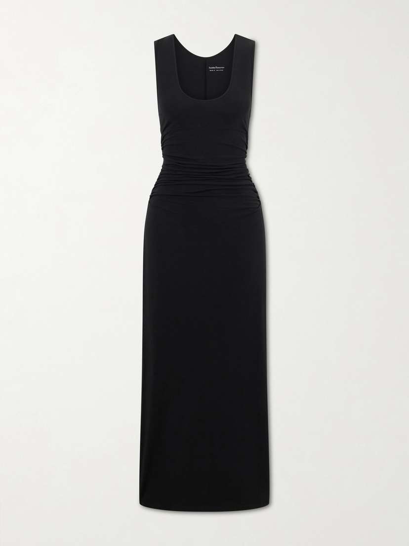 Another Tomorrow Ruched Stretch-jersey Maxi Dress