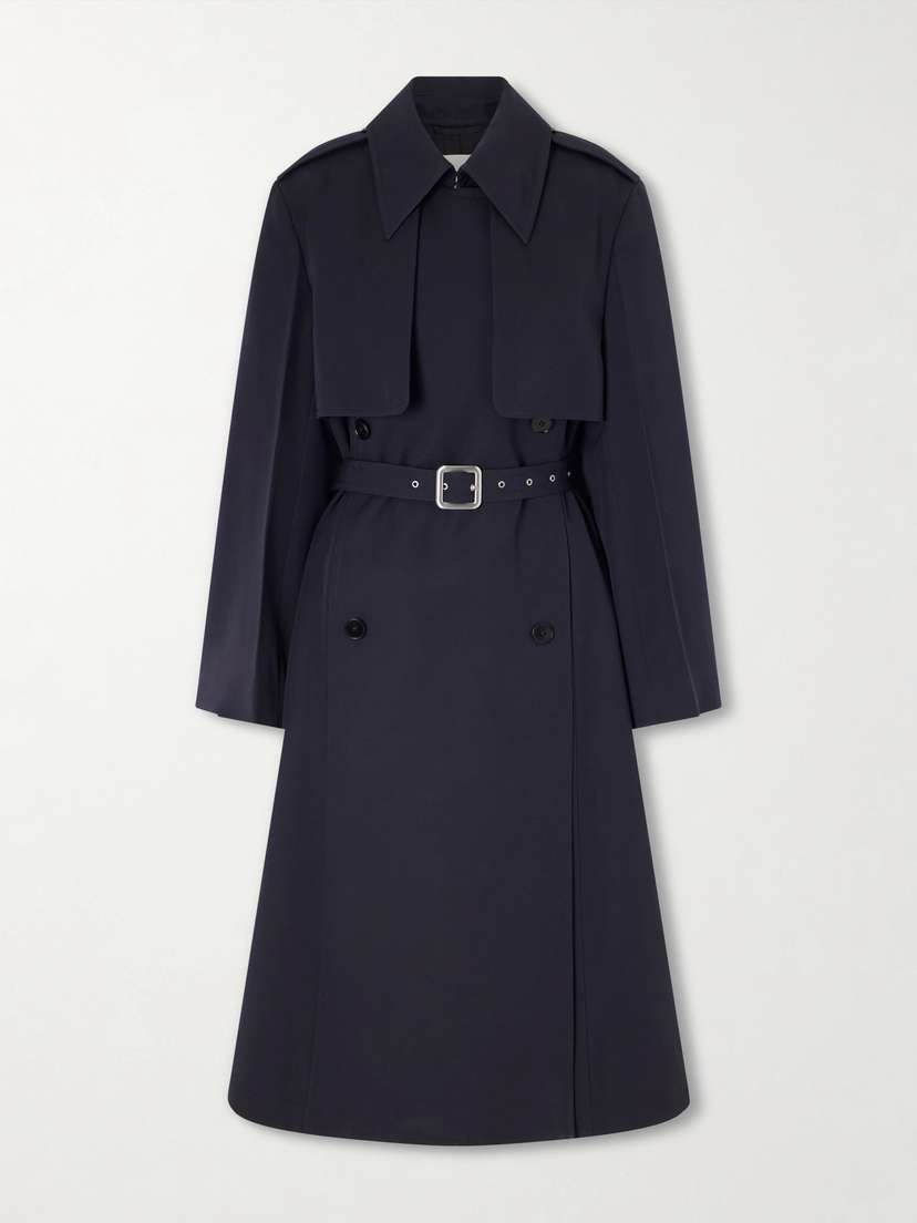 Jil Sander Belted Wool Gabardine Trench Coat