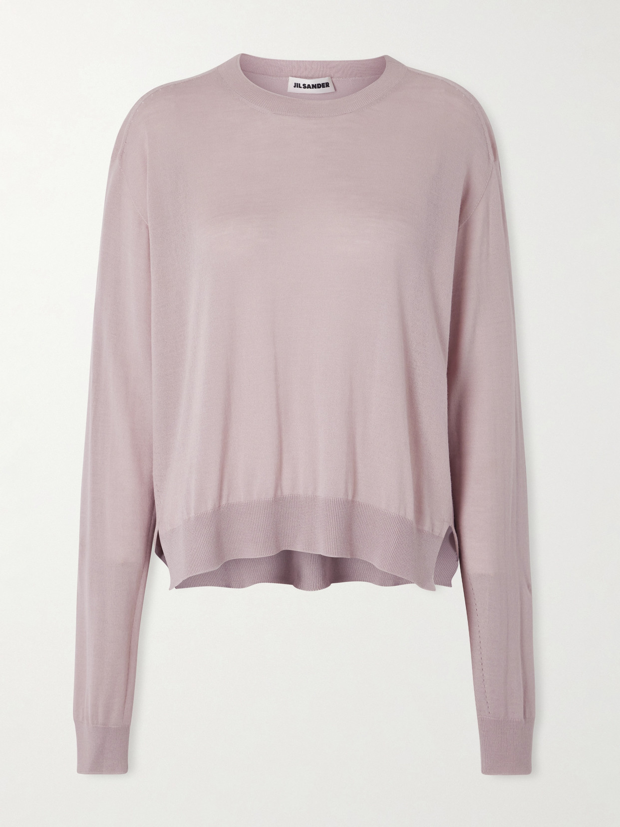 Jil Sander Cashmere, Wool And Silk-blend Sweater In Purple